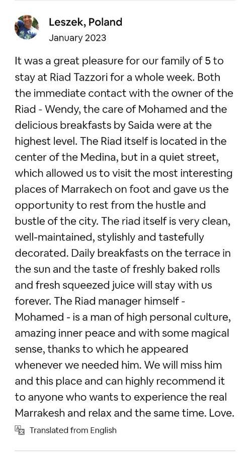 Riad Tazzori Marrakesh Extérieur photo